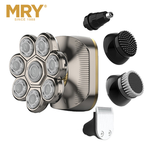 Mry Mens Hói Mũi Thợ Cắt Tóc Tóc Dao Cạo Điện Có Thể Sạc Lại Xách Tay Mạnh Mẽ Xách Tay 5-Trong-1 Không Thấm Nước Máy Cạo Râu Điện - Product Image 4