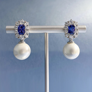Fashionable Women's 925 <strong>Silver</strong> 12mm Pearl <strong>Dangle</strong> <strong>Earrings</strong> Versatile and Stylish - Product Image 6
