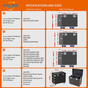 Flight Case Personalizzato Sailwin in Plastica ABS Flycase Road Case per Testa Mobile Beam da Palco Faro PAR a LED Pista da Ballo a LED - Product Image 6