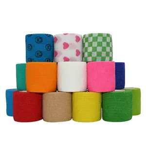 Wrap Stretch Self-Adherent Bandage For Sports Gym Fitness Elastic Adhesive Bandage