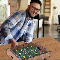 Mini jeu de baby-foot de 20 pouces pour le divertissement Mancave Set Score Keeper Deux balles en plastique pour