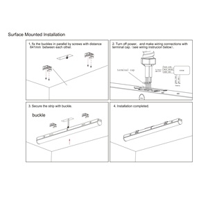 Tira de luz LED lineal enlazable de 4 pies con certificación UL, 40W, 5200LM, cuerpo de aluminio, CRI automático para supermercado, oficina, Hotel, 5 años de Warra - Product Image 1