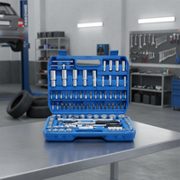 Ensemble d'outils à douilles multifonctionnels automatiques de réparation manuelle 108 pièces