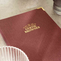 Protège-menu en lin durable avec bande élastique pour restaurants et bars