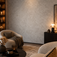 Cat Dinding Premium Velvet Art dengan Efek Sutra Metalik, Berbasis Air, Dapat Dicuci, untuk Interior Kamar Tidur dan Ruang Tamu