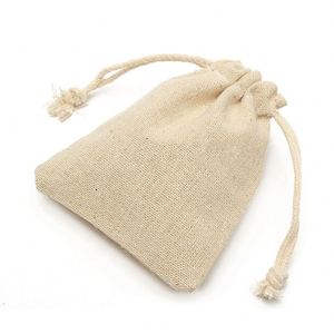 Reusable Canvas Cotton <b>Drawstring</b> <b>Pouch</b> for Small Jewelry & Socks Storage Custom Size Recyclable Package - Product Image 6