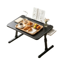Bureau d'ordinateur ergonomique en bois durable avec étagère et tiroir, réglable en hauteur, extensible, pliable, portable, pour l'étude et le rangement