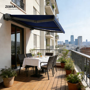 Toldo Retráctil Motorizado Portátil de Aluminio <span class=keywords><strong>para</strong></span> Exteriores, Impermeable, con Control Remoto, Recubierto de PVC, <span class=keywords><strong>para</strong></span> Balcón o Terraza - Product Image 2