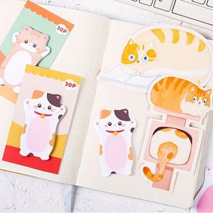 Cute Animal Decorative <b>Memo</b> <b>Pads</b>-Back-to-School Essential Portable Office Accessory Self-Adhesive Sticky Notes Art Paper Kraft - Product Image 4