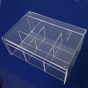 Tùy chỉnh rõ ràng Acrylic 6 compart hộp trà với cho lật nắp Rack hiển thị - Product Image 6