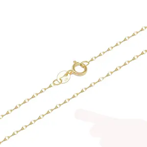 Toptan saf katı altın bildirimi kolye gerçek altın dudak zincirleri 10K altın üretimi