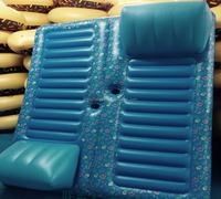 Double taille Flotteurs gonflables Piscine Matelas à air flottant pour 2 gars Chaise longue d'eau Lilo