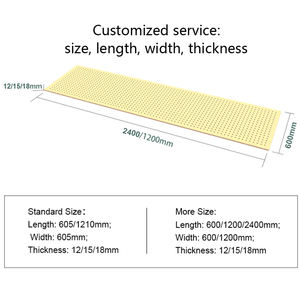 Nuovo stile di legno Tmber pannello di parete forato prezzo estetica parete perforata pannello acustico con certificazione Greenguard - Product Image 5