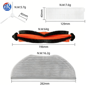 Kit de pièces de rechange, brosse latérale principale, filtre, chiffon de nettoyage, compatible avec Viomi V3 Max Mijia G1/SKV4136G1 <span class=keywords><strong>Rowenta</strong></span> Tefal X-Plorer 95 RG7975WH - Product Image 2