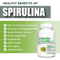 Poudre de Spiruline et de Chlorelle Super 300g – Complément Herbal pour la Gestion de l'Énergie Adulte – Fabriqué en Chine