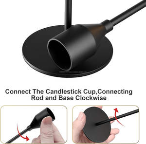 Candelero de mesa de Metal hecho a mano, diseño único, exhibición festiva de velas de larga duración para Navidad para dormitorio y oficina - Product Image 4