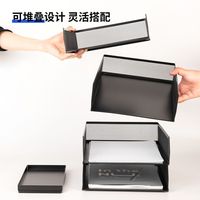델리 PB261 금속 파일 홀더 사무실 데스크탑 파일링 랙 4단 데이터 보관 트레이