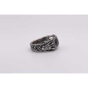 Kyanite <b>Tree</b> Branch Ring 925 Sterling Silver Band Handcrafted Vintage Style Black Rhodium Plated Christian Unisex Fine Jewelry - Product Image 5