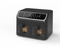 Friteuse à Air Double Tiroir Grande Capacité Empilable Meilleure Vente, Friteuse à Air Intelligente Multifonctionnelle Sans Huile à Écran Tactile Numérique