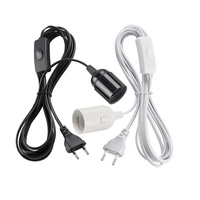 Lighting Accessories DIY Cable Kit EU US 2-Pin Plug Round/Twist 0.75Mm 18AWG Textile Cable With 303 Dimmer Switch 1.8M