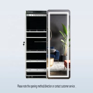 Đầy Đủ Chiều Dài Gương Đóng Gói Lưu Trữ Tủ Lưu Trữ Kệ Một Vô Hình Thông Minh <span class=keywords><strong>LED</strong></span> Ẩn Treo Tường Đầy Đủ Chiều Dài Gương - Product Image 4