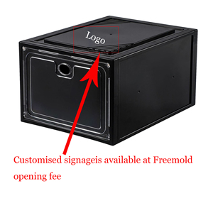 Wholesale Transparent <b>Plastic</b> Sneaker Stackable Shoe <b>Storage</b> Boxes Drop Front Acrylic <b>Drawer</b> Type Magnetic Clear Shoe Box - Product Image 6