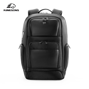 Kingsons Men's Business <b>Backpack</b> <b>Black</b> 15.6 Inch Laptop Compartment Multi Functional Outdoor Travel Shoulder Bag - Product Image 1
