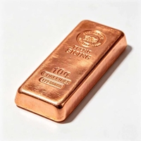 Lingote de Cobre Sólido de Alta Pureza 10 AVDP Oz .999, Metal Fundido para Colección e Inversión, Barra de Cobre