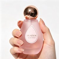 Flacon vide en forme de goutte d'eau, 30ml 50ml 100ml, couleur givrée, flacons de parfum avec vaporisateur à fine brume et bouchon boule or rose – Offre Spéciale