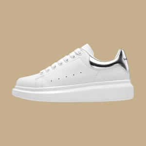 Nuove <span class=keywords><strong>scarpe</strong></span> estive in <span class=keywords><strong>pelle</strong></span> bianca da <span class=keywords><strong>uomo</strong></span> e da donna con punta tonda in pizzo con suola spessa scarpa da tavola sportiva - Product Image 4