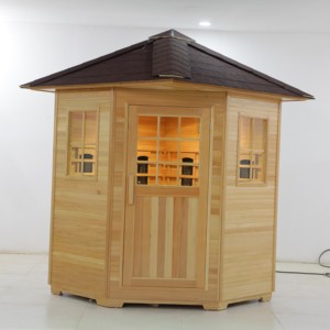 Modern Black 2 Person Outdoor infrared Sauna <strong>Canada</strong> Hemlock sauna <strong>stove</strong> 6kw - Product Image 2