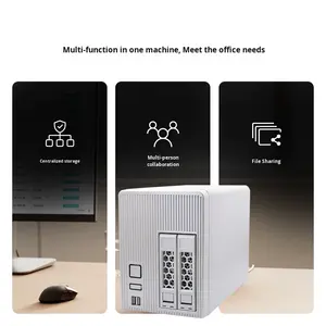 เซิร์ฟเวอร์จัดเก็บข้อมูลเครือข่าย Yanyue M76 แบบ 2 ช่อง สำหรับใช้ในบ้าน ระบบ <span class=keywords><strong>NAS</strong></span> คลาวด์ส่วนตัว พร้อมฟังก์ชันขยายพื้นที่จัดเก็บผ่านมือถือ แบบแร็ค พร้อมฮาร์ดดิสก์ในตัว - Product Image 1