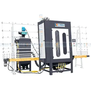 Automatic vertical glass sandblasting machine with design plotter best machine for glass sandblasting
