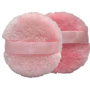 Esponja de maquillaje lavable súper suave para uso doméstico, esponja de polvo seco de terciopelo largo redondo para uso doméstico - Product Image 5