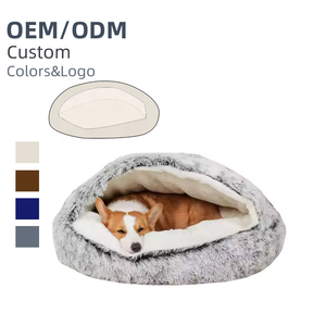<span class=keywords><strong>Nid</strong></span> pour <span class=keywords><strong>animaux</strong></span> de compagnie hiver chaud avec couverture chien lit apaisant anti-coup de pied venir avec couette chenil semi-fermé doux <span class=keywords><strong>nid</strong></span> de chat en gros lits pour chiens - Product Image 1