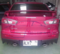 2008-2018 EX Upgrade X Style Body Kit Plastic Lancer Evo Parachoques trasero con artículos de nueva condición Clips incluidos