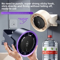 Ventilateur de table compact mural F5, silencieux, rechargeable, ultra-longue durée de vie de la batterie, en plastique ABS, pour cuisines, toilettes, salles de bain