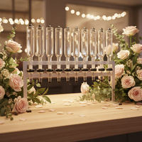 Nouveau présentoir de bar à parfums en verre à 12 têtes pour bouteilles de 375 ml, 500 ml et 750 ml, idéal pour les magasins de parfums