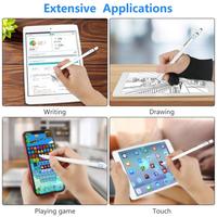 Stylet actif 2 en 1 pour écran tactile et tablette, compatible avec les modèles iPhone, iPad et Samsung