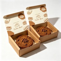 Boîte à donuts en carton alimentaire personnalisée avec impression couleur intégrale en matériaux écologiques pour l'emballage de gâteaux de boulangerie