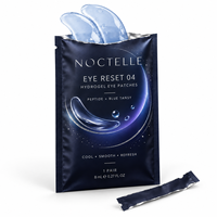 Sachet personnalisé imprimé anti-odeur en feuille d'aluminium estampée argentée 8ml pour emballage de patchs hydrogel pour les yeux avec encoche de déchirement, gel rafraîchissant à la Tanaisie bleue