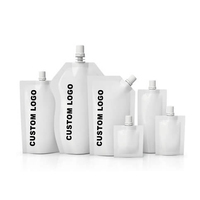 Bouteille en silicone réutilisable, de 101 à 200ml, pour nourriture de bébé, avec pochette à bec, eau
