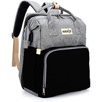 Muestra Gratis: Bolsa de Pañales Jiayuan para Niñas, Impermeable, Anti-Robo, con Puerto USB, Diseño de Patchwork, Gran Capacidad, para Exteriores