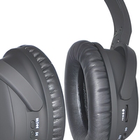 Headphone Qualcomm Bluetooth 5.3 ANC dengan Layar Digital, Peredam Kebisingan Aktif, Nirkabel, Over-Ear