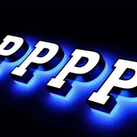 Enseigne LED en acrylique rétroéclairée double face personnalisée, logo mural 3D lumineux, étanche IP65, durée de vie de 50 000 heures