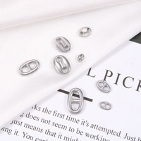50 Pcs/lot acier inoxydable cochon nez breloque pendentif connecteurs bracelet à bricoler soi-même collier fabrication de bijoux résultats accessoires en gros