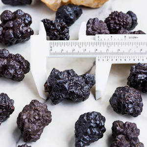 Piedra de Cuarzo de Profecía Egipcia, Cristal en Bruto, Nódulo de Manganeso con Diamante Negro, Adorno Estándar, Ecológico, Ovalado, Hecho a Mano - Product Image 6