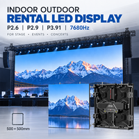 Écran LED professionnel de location P2.6 P2.9 P3.9 7680Hz 500x500mm pour événements en direct, intérieur et extérieur