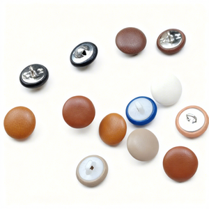 Botones Redondos de PU con Revestimiento de Cuero Sintético, Negros <span class=keywords><strong>y</strong></span> Blancos, para Tapicería, Cojines de Sofá, Reposacabezas, Chaquetas <span class=keywords><strong>y</strong></span> Abrigos de Cuero - Product Image 2
