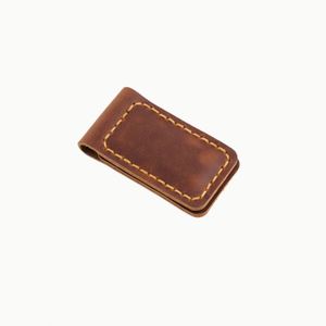 Vintage Leather Money Slim Portable Cash Clip Multifunctional Foldable Magnetic <b>Bookmark</b> - Product Image 4